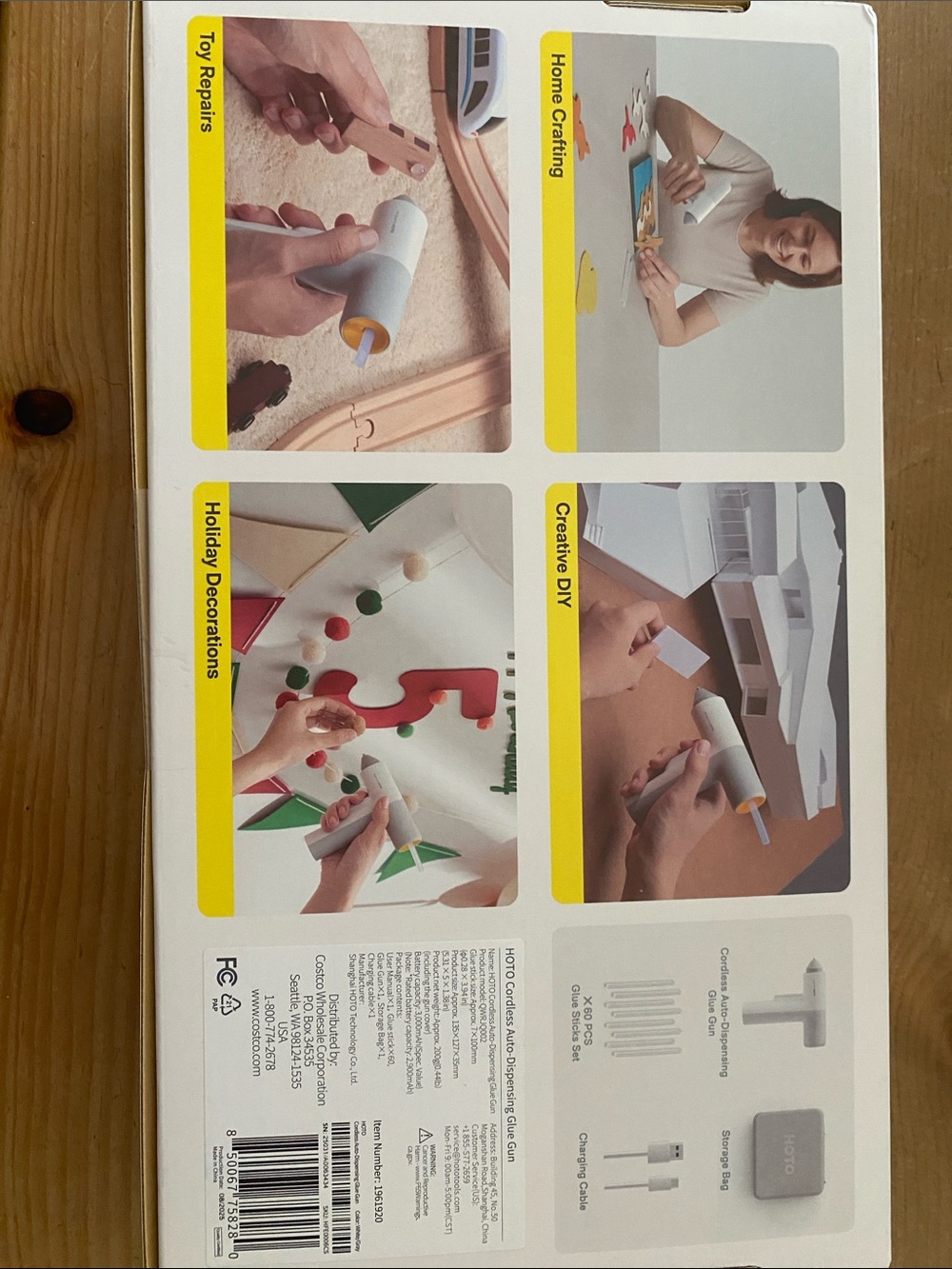Brand new in box, never opened HOTO Cordless Auto-Dispensing Glue Gun in White - Picture 2 of 2
